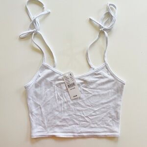 Pacsun Tie Shoulder Cropped Tank - XS